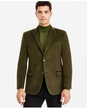 BarIII Slim-fit Velvet Sport Coat - Green