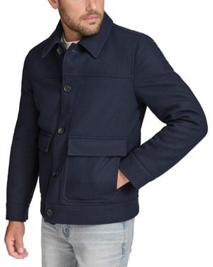 Marc New York Warwick Twill Chore Shirt Jacket - Blue