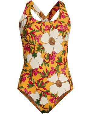 Lands' End Tugless X-back One Piece Swimsuit - Orange