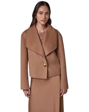 Donna Karan Wrap Short Jacket - Brown