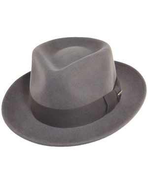 Scala Felt Fedora Hat - Gray