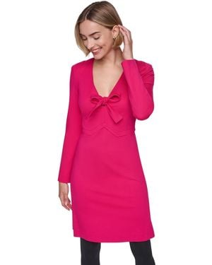 Sonia Rykiel V-neck Bow-front Short Dress - Pink