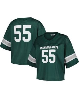 Established & Co. 55 Michigan State Spartans Fashion Boxy Cropped Football Jersey - Green