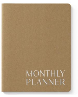 Gnuadz Monthly Planner 2026-2027 18 Months Stitched Soft Cover - Natural