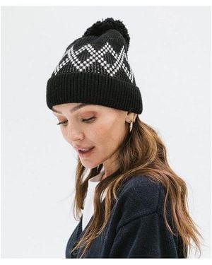 Gigi Pip Retro Ski Style Winter Hat - Black