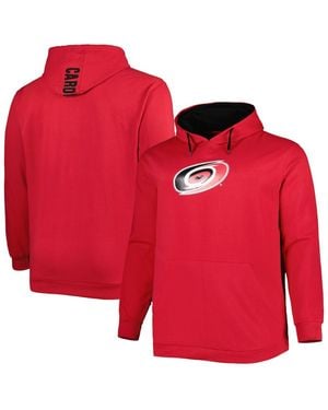 Profile Carolina Hurricanes Big And Tall Fleece Pullover Hoodie - Red