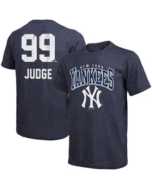 Majestic Threads Aaron Judge New York Yankees Triblend Name Number T-shirt - Blue