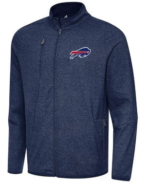 Antigua Buffalo Bills Hold-up Tri-blend Full-zip Jacket - Blue