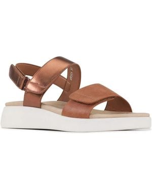 LOS CABOS Arica Leather Slip-on Sandal - Brown