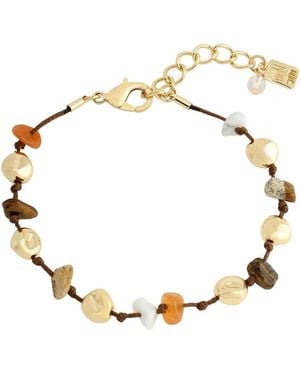 Robert Lee Morris Colored Chip Stone Bracelet - Metallic