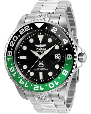 INVICTA WATCH 21866 Pro Diver Automatic 3 Hand Black Dial Watch - Metallic