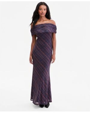 BarIII Off-the-shoulder Maxi Dress - Purple