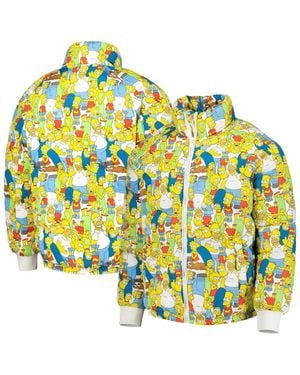 FREEZE MAX The Simpsons Family Raglan Full-zip Puffer Jacket - Yellow