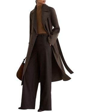 Reiss Rene Double-breasted Blind-seam Coat Wool-blend - Black