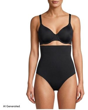 Lands' End High Waist Brief Contour Flex Bottoms - Black