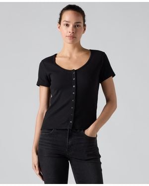 Levi's Austen Button-up Short-sleeve Top - Black