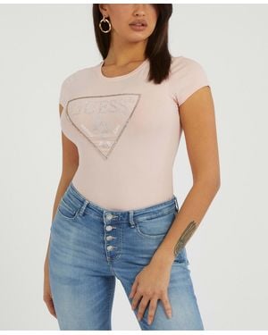 Guess Embellished Logo T-shirt - Blue