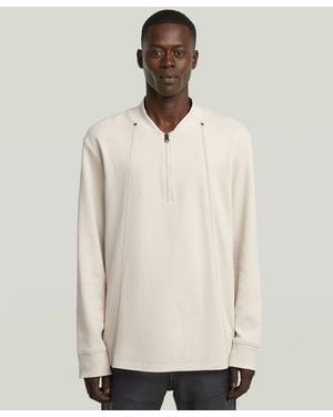 G-Star Tweeter A-line Half Zip Sweater - Natural