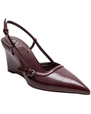 Prologue Shoes Celia Pointed Toe Wedge Pump - Brown
