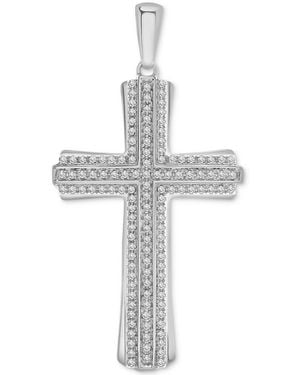 Macy's Diamond Cross Pendant (1/2 Ct. T.w - Gray
