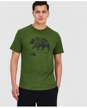 The North Face Evolution Mtn Bear Short Sleeve Tee - Green