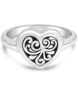 DEVATA Sweet Heart Filigree Ring - White