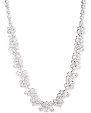 Givenchy Silver-tone Cubic Zirconia Collar Necklace - White