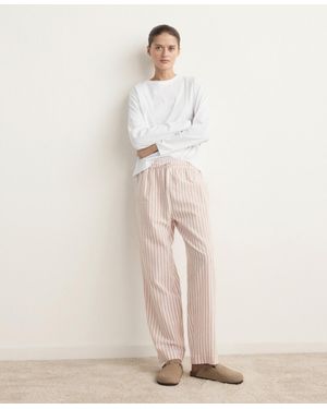 Mango Two-piece Cotton Striped Pajamas - Natural