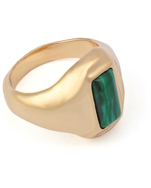 Robert Lee Morris Malachite Molten Cocktail Ring - White