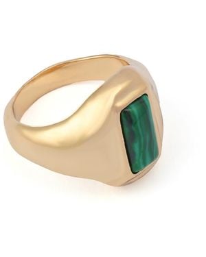 Robert Lee Morris Malachite Molten Cocktail Ring - White