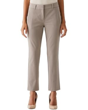 Rafaella Petite Straight Leg Ankle Pants - Natural