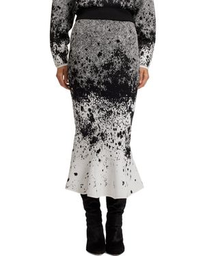 BOSS Boss By Lustrous Stretch Fabric Knitted Tulip Skirt - Black