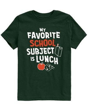 Hybrid Instant Message Boys' 8-20 My Favorite School Subject Is Lunch Short-sleeve Graphic T-shirt - Green