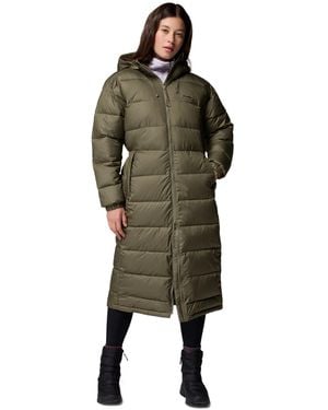 Columbia Pike Lake Iii Long Hooded Puffer Jacket - Green