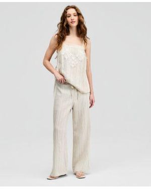 And Now This Now This Wide Leg Drawstring Pants Macys Exclusive - White