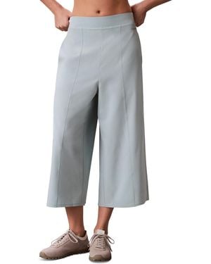 Calvin Klein Commuter Wide-leg Capri Pants - Gray