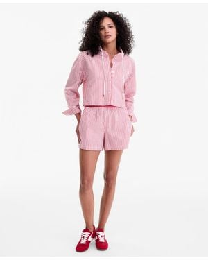 On 34th Striped Boxer-style Shorts - Pink