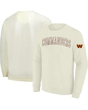 Profile Washington Commanders Big Tall Fleece Sweatshirt - White