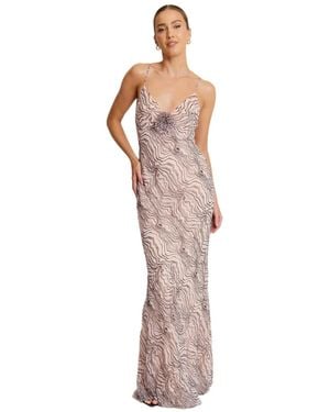 Six Stories Strappy Coursage Beaded Maxi Dress - White