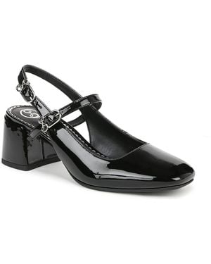 Sam & Libby Grace Block Heel Slingback Mary Jane Pumps - Black