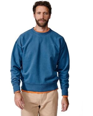 aubi Brandon Crew Neck Relaxed Sweatshirt - Blue