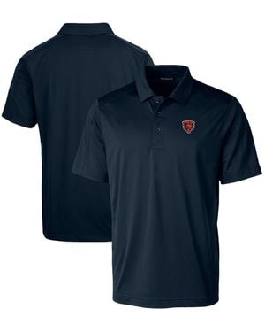 Cutter & Buck Chicago Bears Throwback Logo Big Tall Prospect Textured Stretch Polo Shirt - Blue