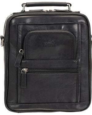 Mancini Buffalo Double Compartment Bag - Black