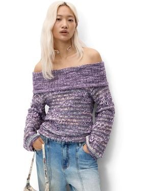 Desigual Fine Knit Sweater - Purple