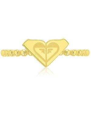 Roxy Waterproof Yellow Triangular Heart Beads Ring