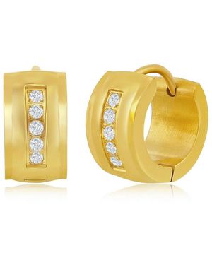 Simona Heart Diamond Stud Earrings (0.1 Ct. T.w. - Yellow