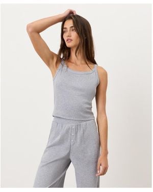 Pact Dream Rib Cami Tops - Gray