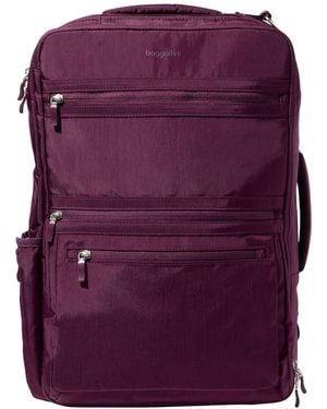 Baggallini Modern Convertible Small Backpack Messenger - Purple