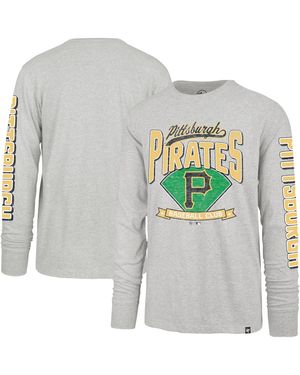 '47 Pittsburgh Pirates Fair Ball Franklin Long Sleeve T-shirt - Gray