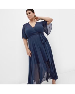 City Chic Plus Size Lovers Lane Dress - Blue